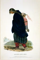 Squaw Chippeway e bambino, pub. da F.O.W. Greenough, 1838